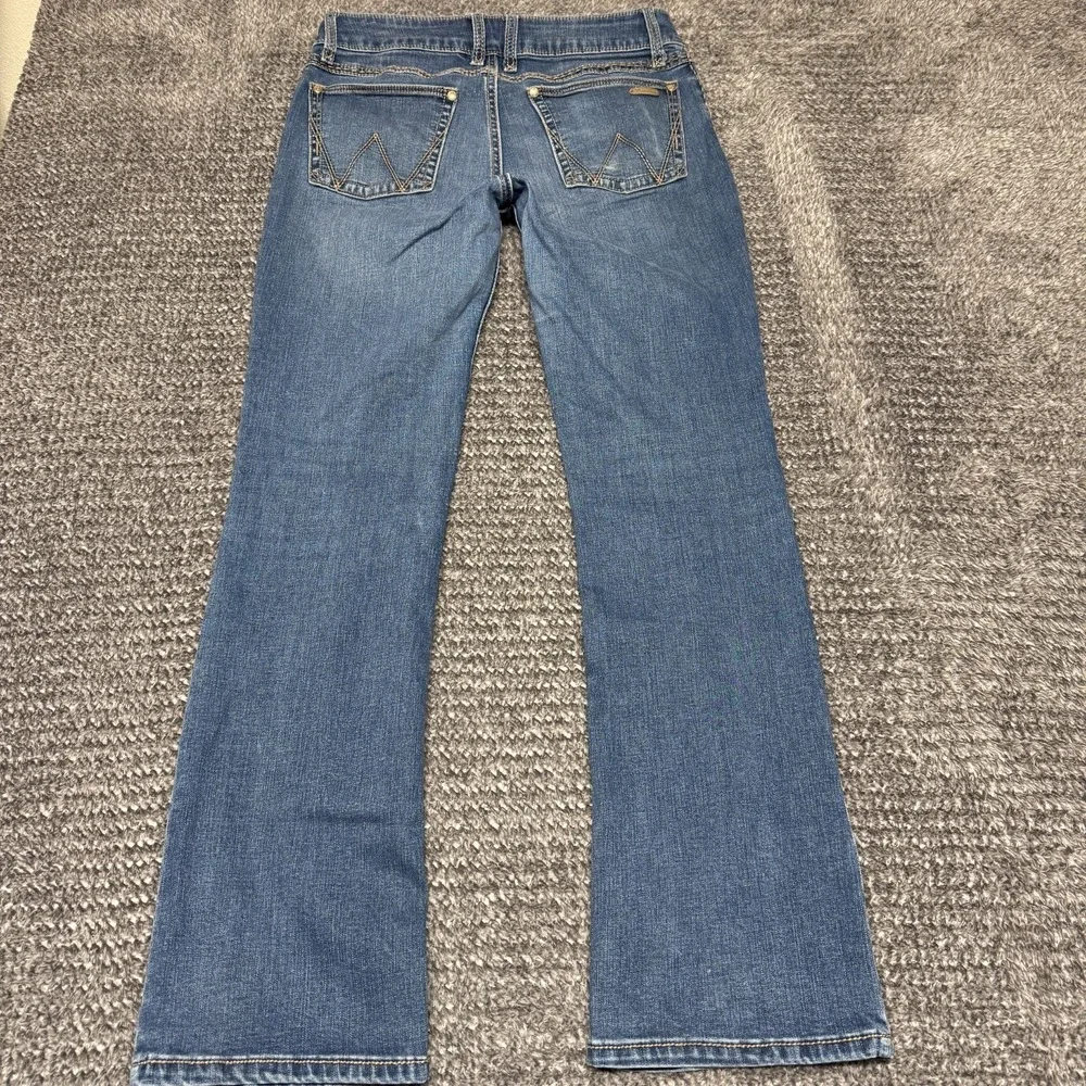 Wrangler Womens Bootcut‎ Jeans Size 9/10 x 32 Blue Denim Medium Wash Stretch